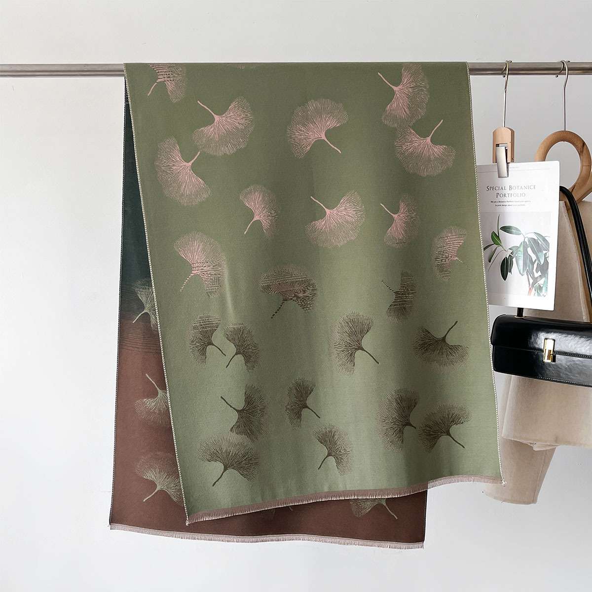 Print Shawl Wrap Poncho Warm Scarf image 8