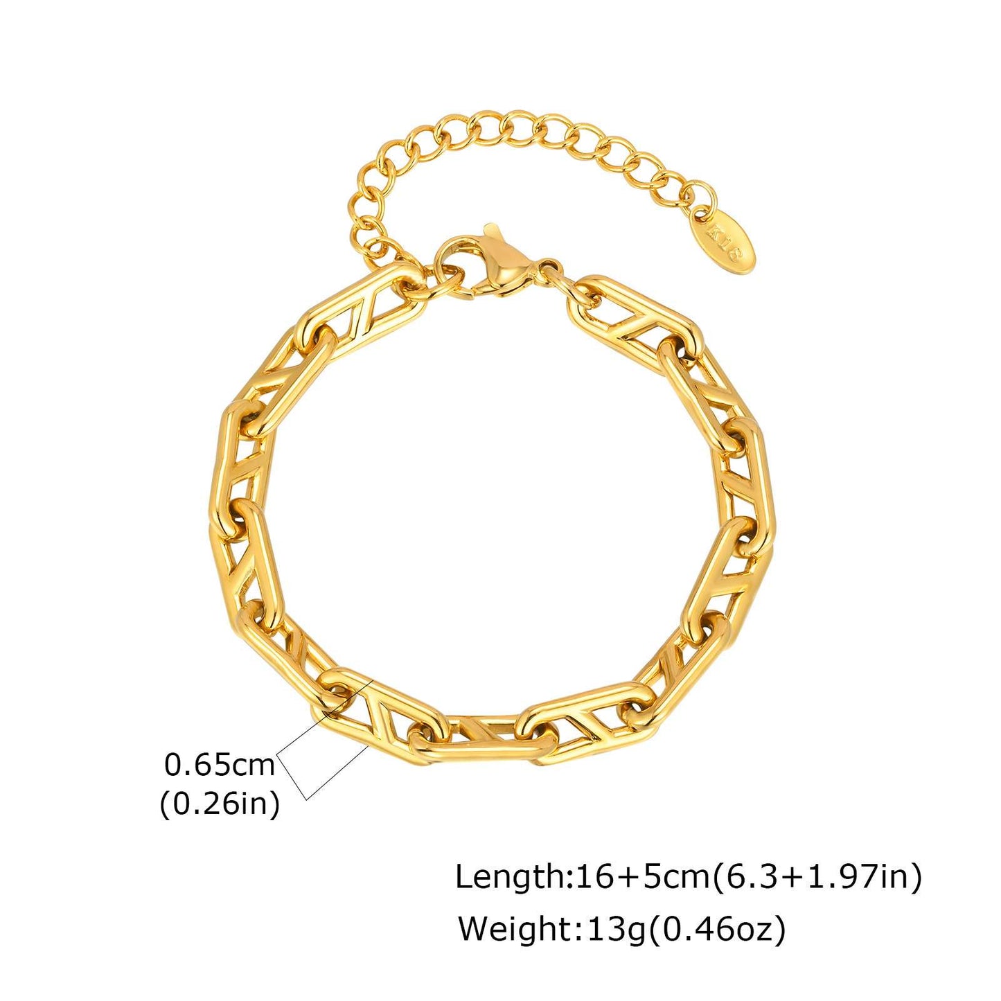 Elegant Gold Chain Link Bracelet image 5