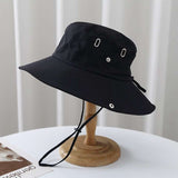 Bucket Hat with Metal Adjustable Chin Strap