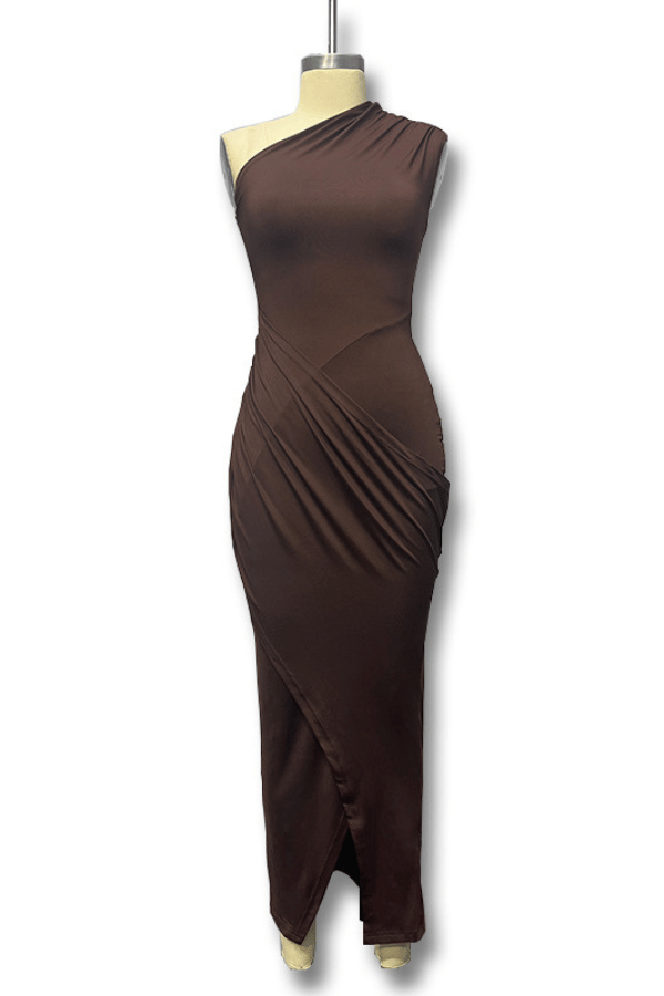 Sculpted Elegance One-Shoulder Gown image 4