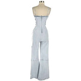 Corset-Style Two-Piece Jumpsuit with Flared Pants image 5
