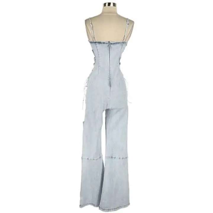 Corset-Style Two-Piece Jumpsuit with Flared Pants image 5