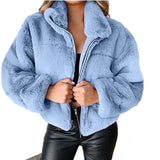 Fashion Short Coat Outerwear - S, Blue image