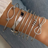 Elegant Silver Wire Cuff Bracelets image 0