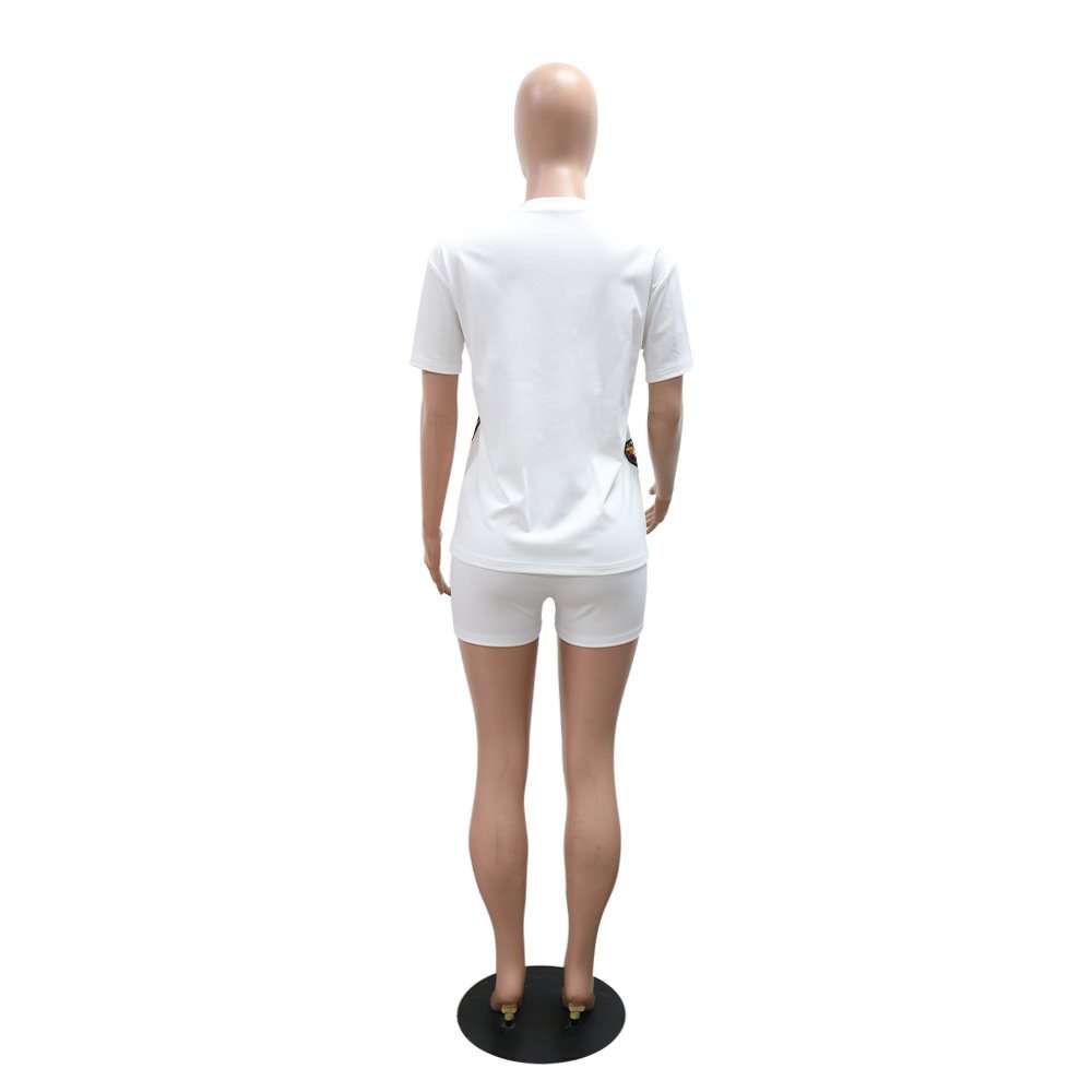 Sequin Lips Graphic T-Shirt & Shorts Set image 5