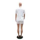 Sequin Lips Graphic T-Shirt & Shorts Set image 5