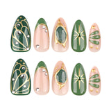 Nude Nail Art with Gold Embellishments image 3
