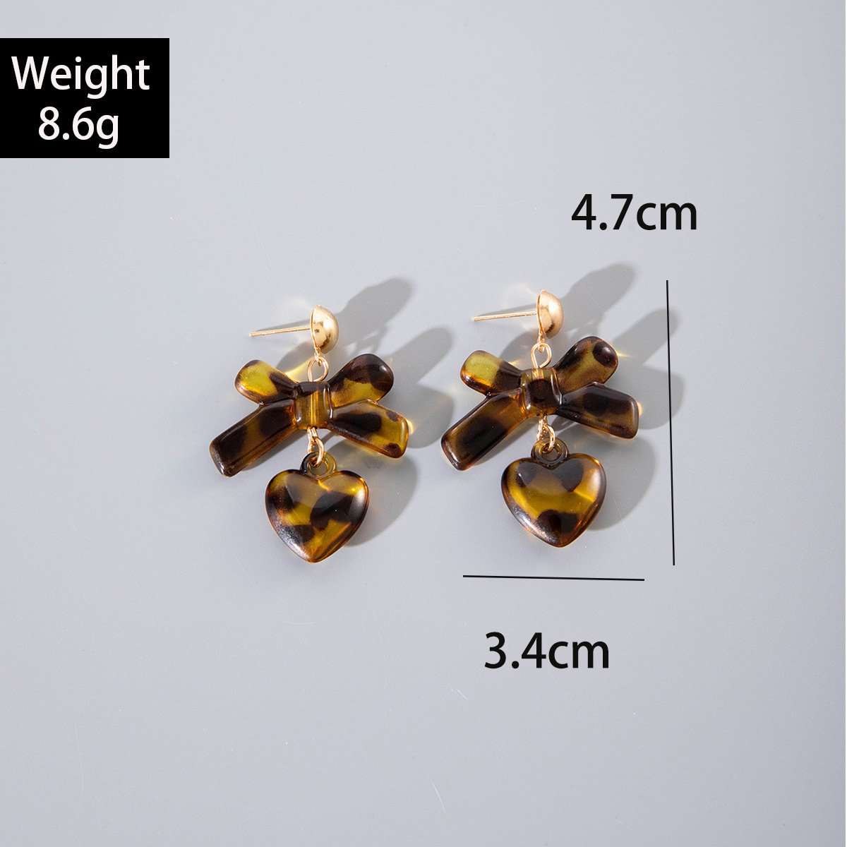 Bow & Heart Drop Earrings image 2