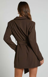 Elegant Belted Blazer Dress image 2