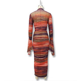 Bell Long Sleeve Bodycon Maxi Dress image 3