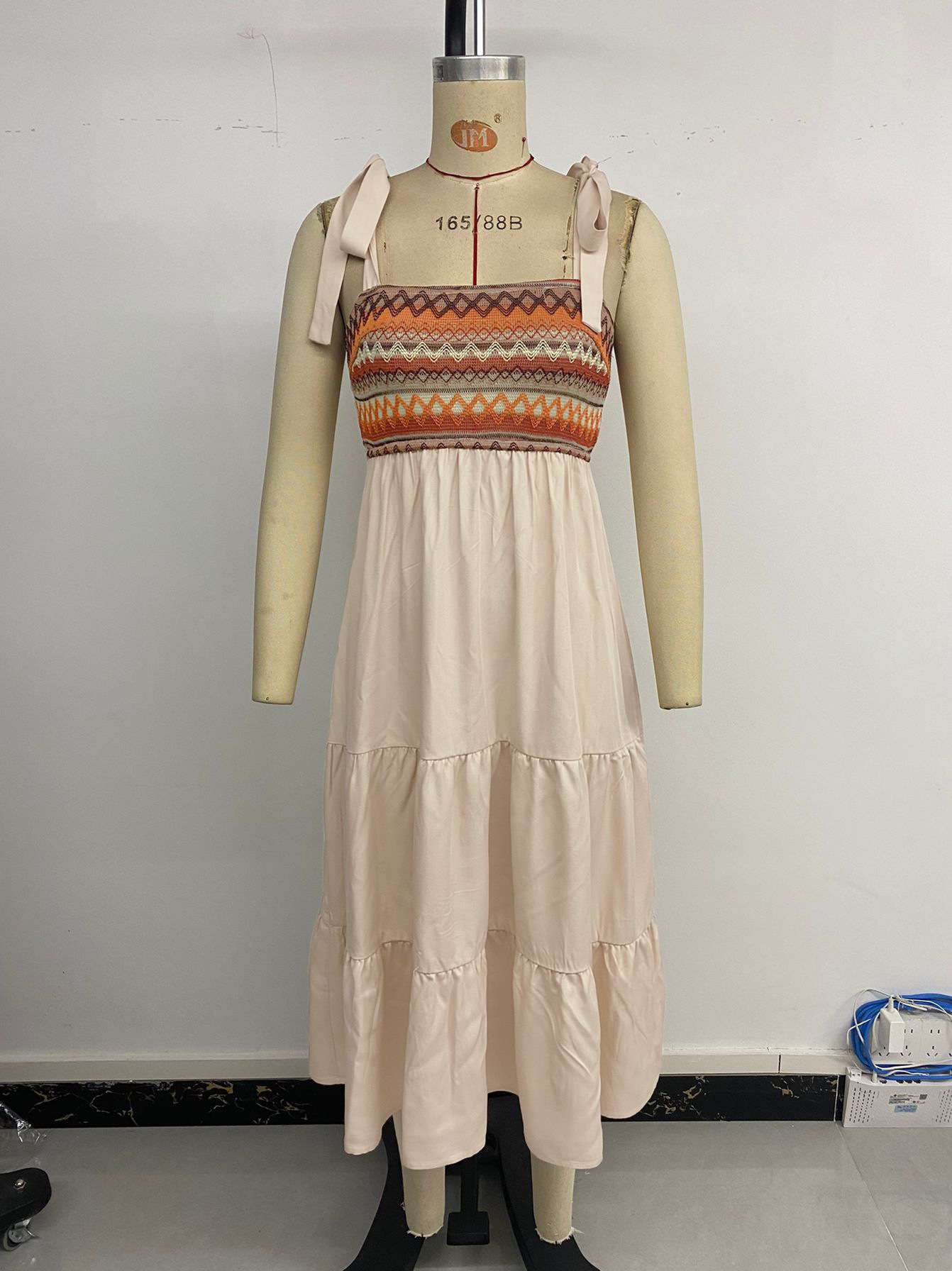 Boho Maxi Dress with Tie-Shoulder Details image 4