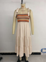 Boho Maxi Dress with Tie-Shoulder Details image 4
