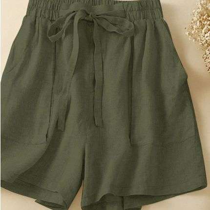 Womens Drawstring Shorts - M, Green image