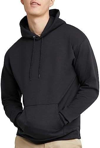 Mens Classic Red Pullover Hoodie - L, Black image