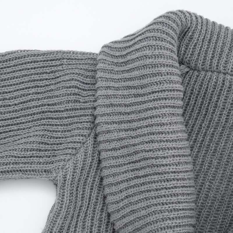 Knit Oversized Top with Draped Collar image 6