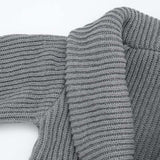 Knit Oversized Top with Draped Collar image 6