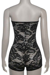 Sexy See-Through Lace Off Shoulder Sleeveless Romper image 6