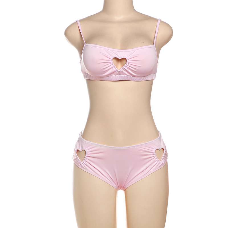 Heart-Detail Bikini Set with Cut-Out Design image 0
