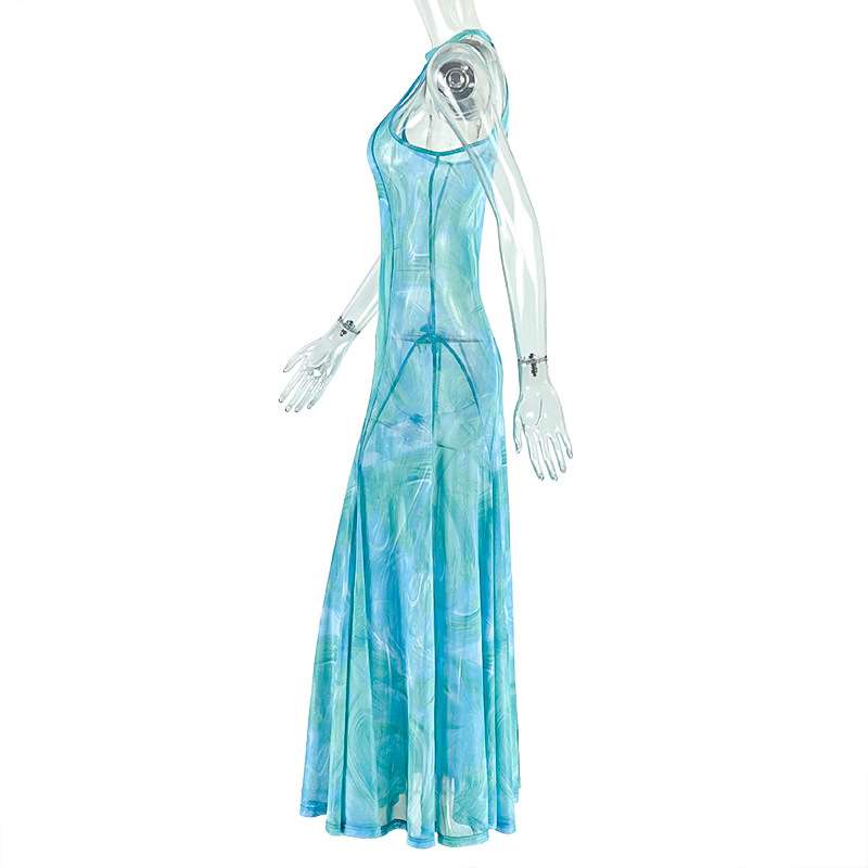 Swirl Halter Maxi Dress image 5