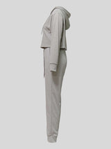 Cropped Hoodie Sweatshirt With Joggers image 2