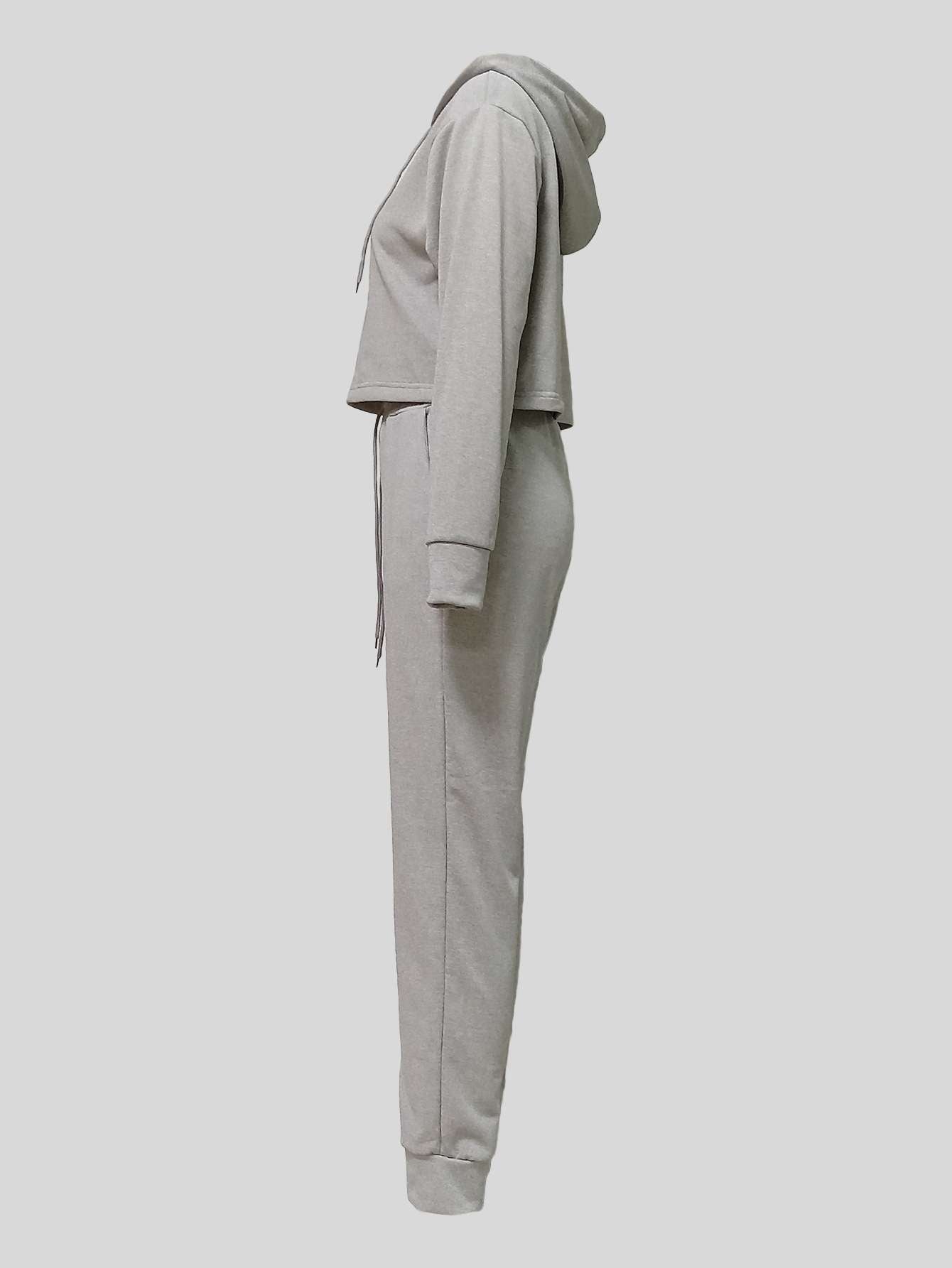 Cropped Hoodie Sweatshirt With Joggers image 2