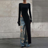 Black Asymmetrical Top image 2