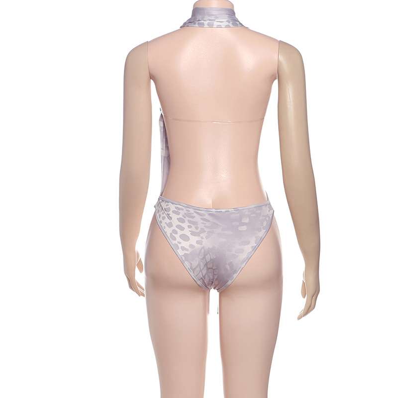 Chic Animal Print Cut-Out Bodysuit image 5