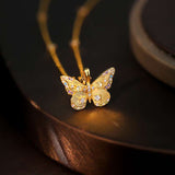 Gold Butterfly Pendant Necklace image 0