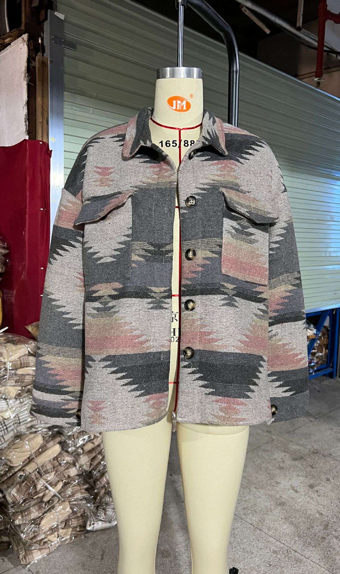 Fashion Vintage Print Long Sleeve Loose Jacket image 2