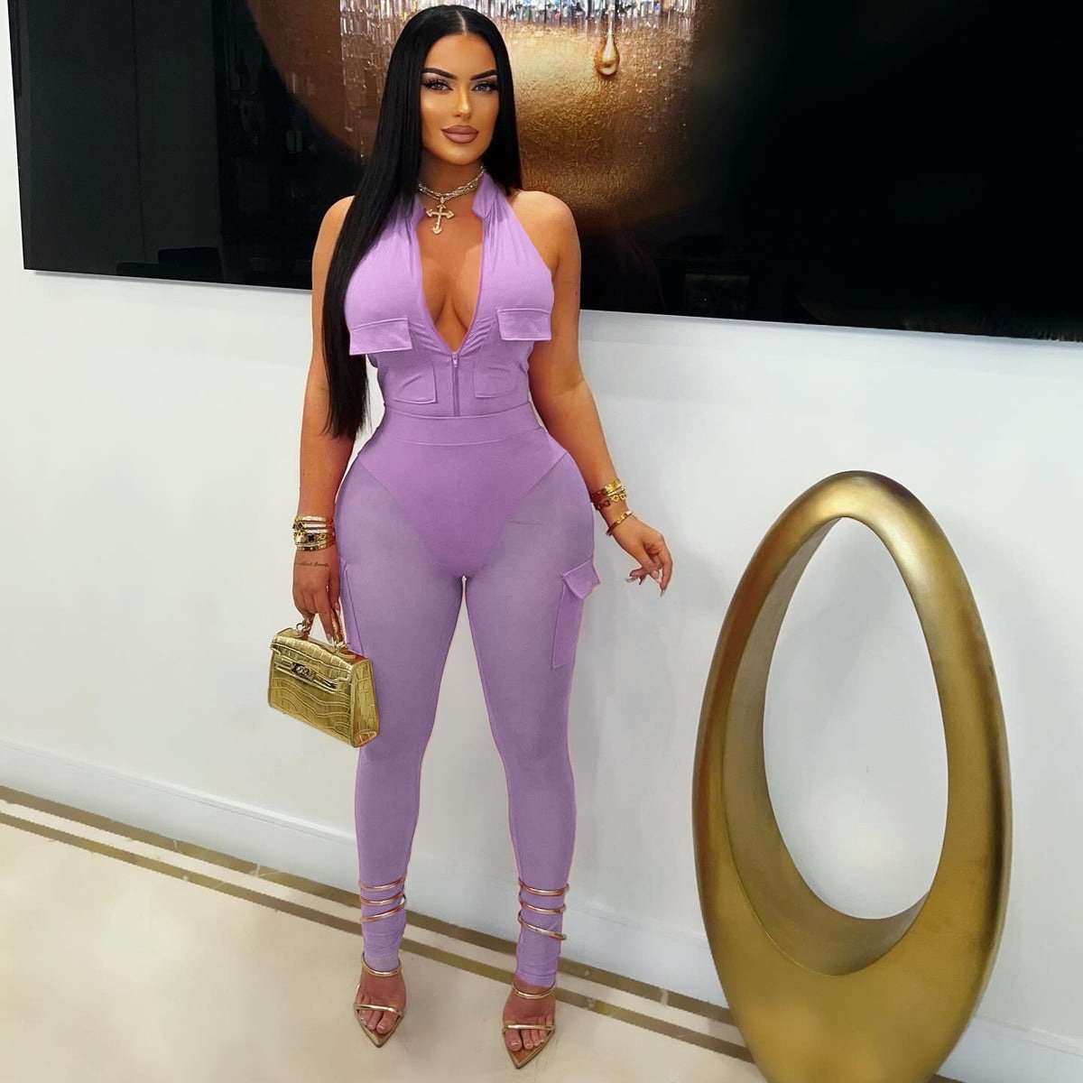 Utility Halter Catsuit image 3