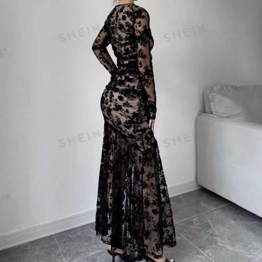 Lace Long Sleeve Maxi Dress image 10