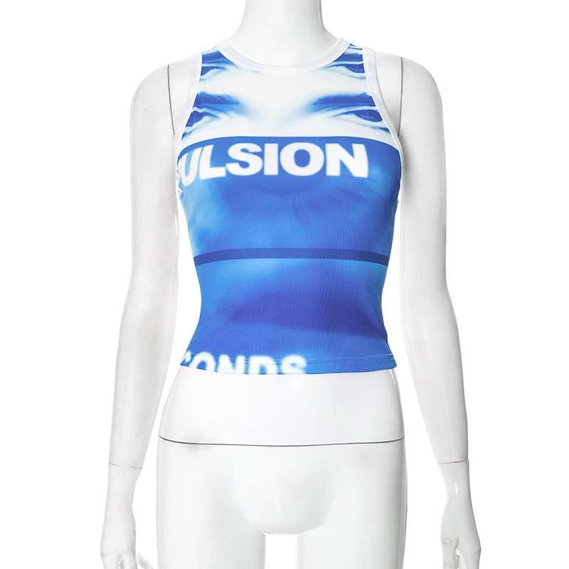 Graphic Sleeveless Crop Top image 2