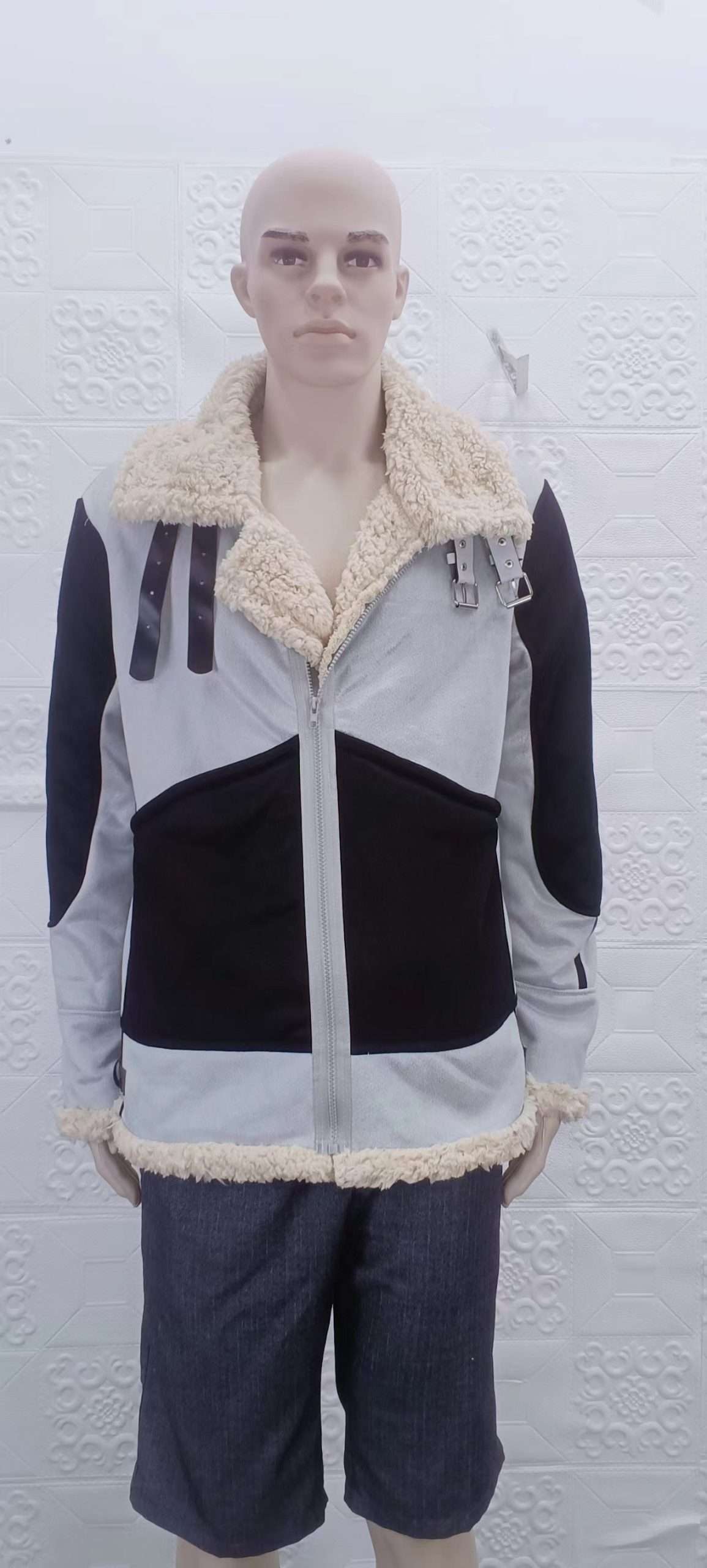 Distressed Faux Jacket Autumn Winter image 3