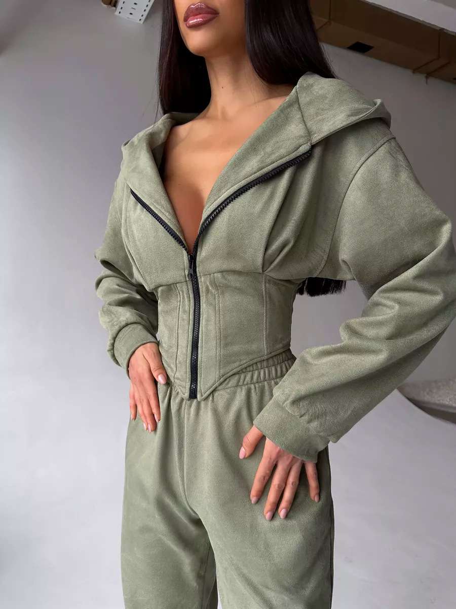 Fleece Tracksuit with Zip-Front Hoodie image 4