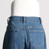 High Waist Heart Connectivity Hollow Out Denim image 7