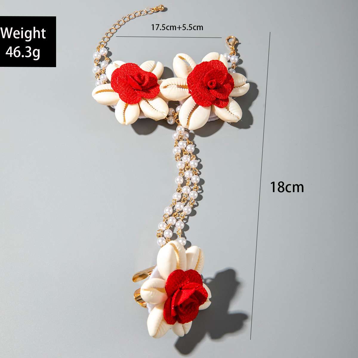 Shell and Rose Bracelet image 2