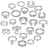 Set of Stone-Studded Stackable Rings image 2