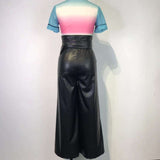 High Waist Wide Leg Pants PU Trousers image 6