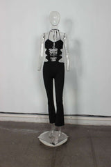 Cutout Lace-Up Front Jumpsuit image 4