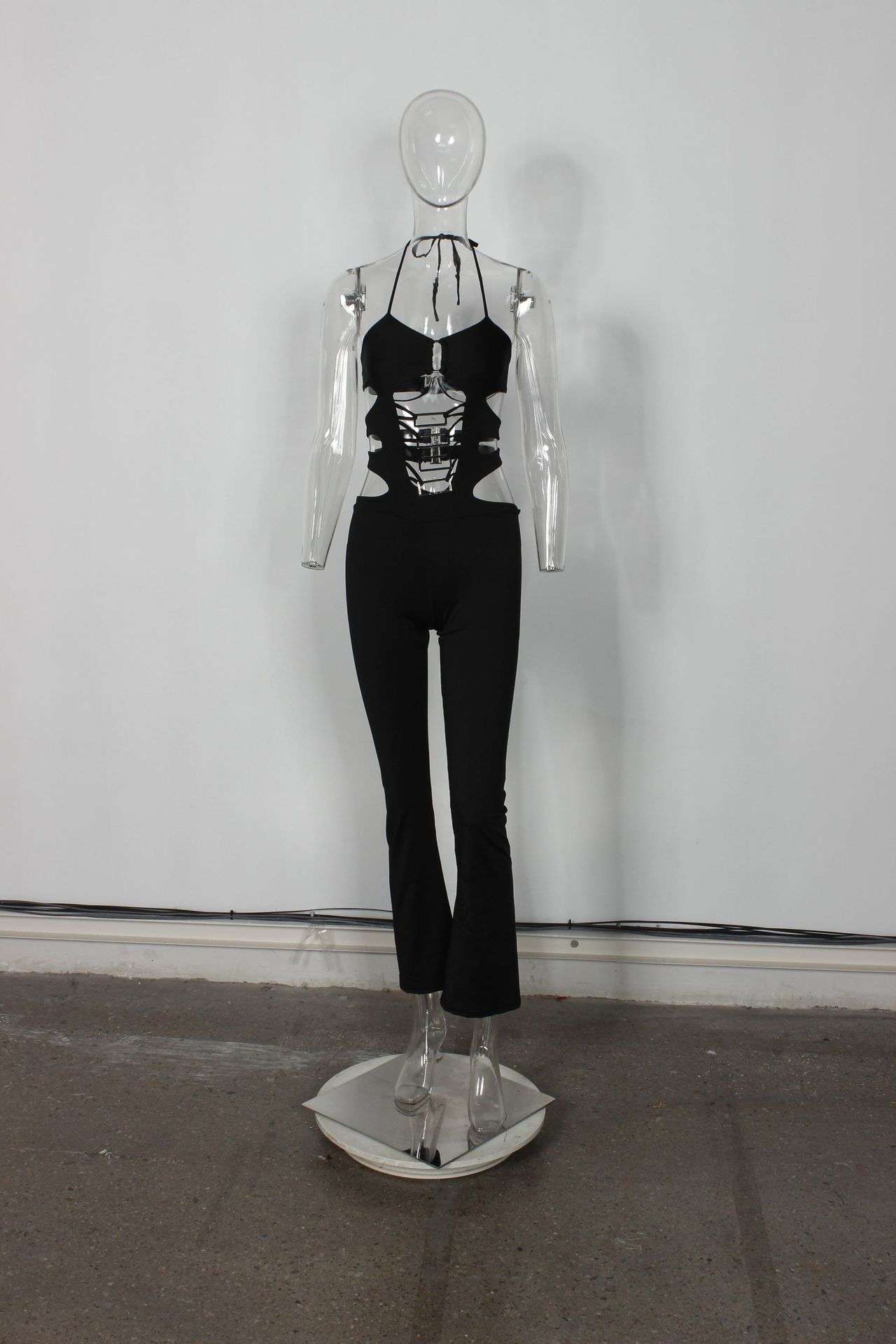 Cutout Lace-Up Front Jumpsuit image 4