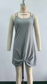 Knotted Sleeveless Summer Dress image 4