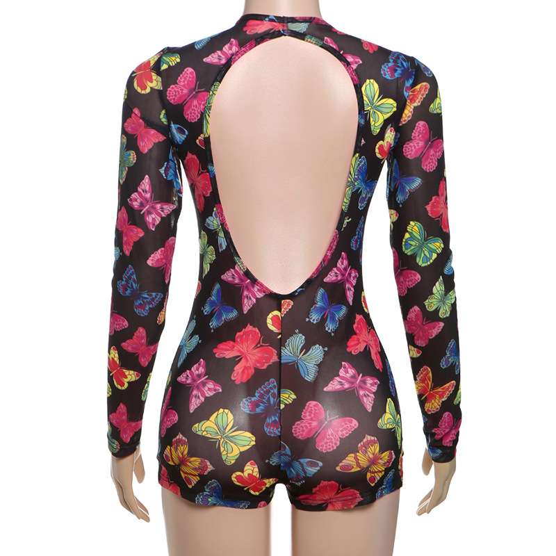 Colorful Butterfly Long-Sleeve Bodysuit image 3