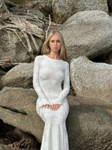 Long-Sleeve Maxi Dress image 1