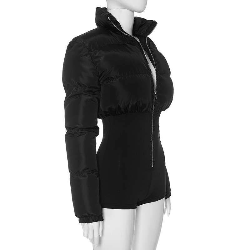 Puffer Playsuit Thick Romper With Zipper Casual Streetwear image 5