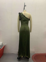 Ruffled Shoulder Pleated Dress image 6