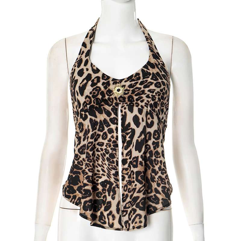 Leopard Print Halter Top image 2