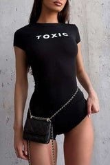 T-Shirt Romper with "TOXIC" Print image 0