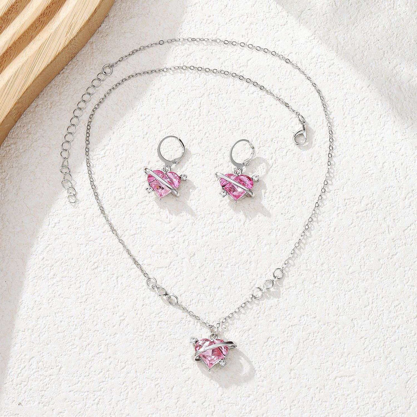 Crystal Heart Planet Pendant image 4