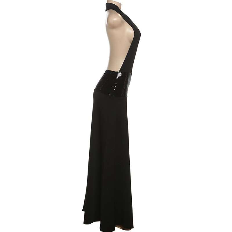 Halter Maxi Dress with Sequin Belt image 4