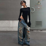 Black Asymmetrical Top image 3